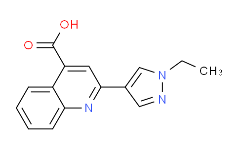 CAS No. 956364-45-7, 2-(1-Ethyl-1H-pyrazol-4-yl)quinoline-4-carboxylic acid