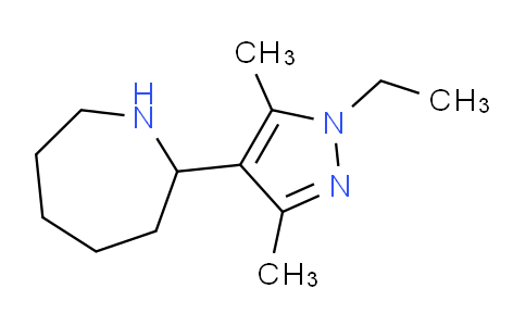 CAS No. 1710293-76-7, 2-(1-Ethyl-3,5-dimethyl-1H-pyrazol-4-yl)azepane