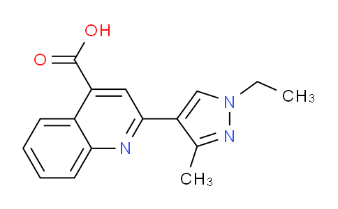 CAS No. 522594-91-8, 2-(1-Ethyl-3-methyl-1H-pyrazol-4-yl)quinoline-4-carboxylic acid