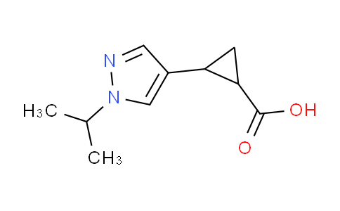 CAS No. 1698265-40-5, 2-(1-Isopropyl-1H-pyrazol-4-yl)cyclopropanecarboxylic acid