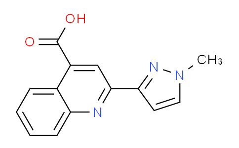 CAS No. 923005-18-9, 2-(1-Methyl-1H-pyrazol-3-yl)quinoline-4-carboxylic acid