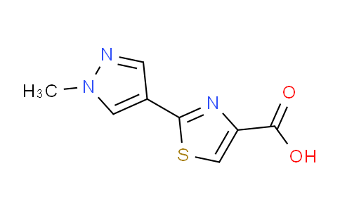 CAS No. 1152605-07-6, 2-(1-Methyl-1H-pyrazol-4-yl)thiazole-4-carboxylic acid