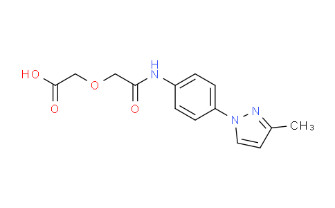 CAS No. 955571-66-1, 2-(2-((4-(3-Methyl-1H-pyrazol-1-yl)phenyl)amino)-2-oxoethoxy)acetic acid