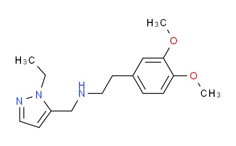 CAS No. 1004194-32-4, 2-(3,4-Dimethoxyphenyl)-N-((1-ethyl-1H-pyrazol-5-yl)methyl)ethanamine