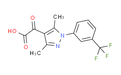 CAS No. 875156-74-4, 2-(3,5-Dimethyl-1-(3-(trifluoromethyl)phenyl)-1H-pyrazol-4-yl)-2-oxoacetic acid