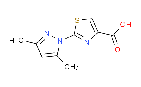 CAS No. 957293-86-6, 2-(3,5-Dimethyl-1H-pyrazol-1-yl)thiazole-4-carboxylic acid