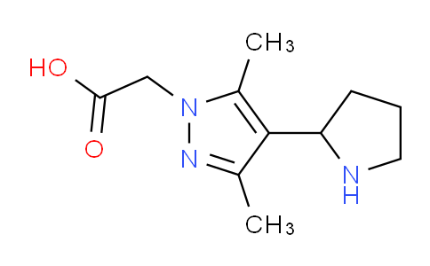 CAS No. 1707563-30-1, 2-(3,5-Dimethyl-4-(pyrrolidin-2-yl)-1H-pyrazol-1-yl)acetic acid
