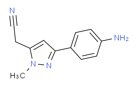 CAS No. 1365941-56-5, 2-(3-(4-Aminophenyl)-1-methyl-1H-pyrazol-5-yl)acetonitrile