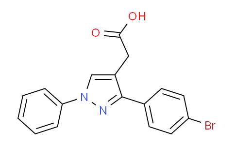 CAS No. 70598-12-8, 2-(3-(4-Bromophenyl)-1-phenyl-1H-pyrazol-4-yl)acetic acid