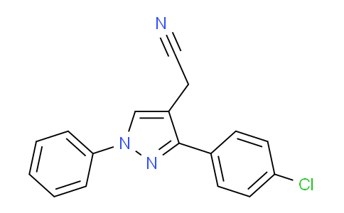 CAS No. 55432-07-0, 2-(3-(4-Chlorophenyl)-1-phenyl-1H-pyrazol-4-yl)acetonitrile