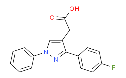 CAS No. 70598-11-7, 2-(3-(4-Fluorophenyl)-1-phenyl-1H-pyrazol-4-yl)acetic acid