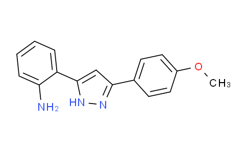 CAS No. 1416738-59-4, 2-(3-(4-Methoxyphenyl)-1H-pyrazol-5-yl)aniline