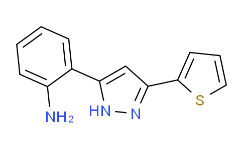 CAS No. 178625-24-6, 2-(3-(Thiophen-2-yl)-1H-pyrazol-5-yl)aniline