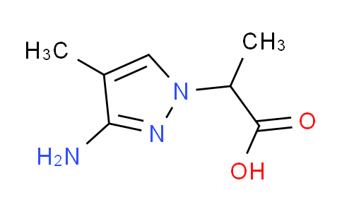 CAS No. 1245772-90-0, 2-(3-Amino-4-methyl-1H-pyrazol-1-yl)propanoic acid