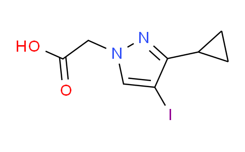 CAS No. 1354703-67-5, 2-(3-Cyclopropyl-4-iodo-1H-pyrazol-1-yl)acetic acid
