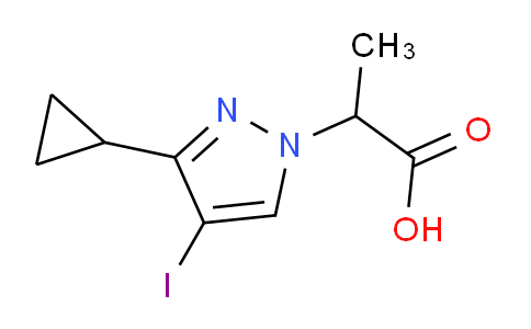 CAS No. 1354705-54-6, 2-(3-Cyclopropyl-4-iodo-1H-pyrazol-1-yl)propanoic acid