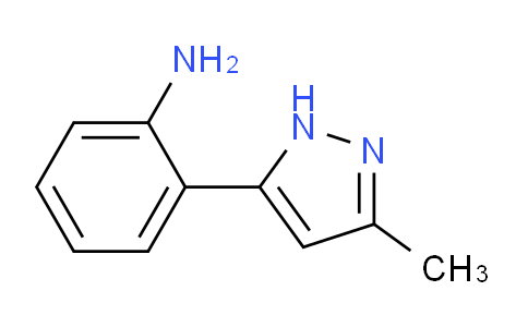 CAS No. 114554-23-3, 2-(3-Methyl-1H-pyrazol-5-yl)aniline
