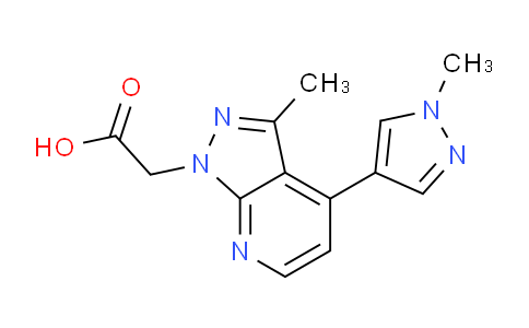 CAS No. 1006444-38-7, 2-(3-Methyl-4-(1-methyl-1H-pyrazol-4-yl)-1H-pyrazolo[3,4-b]pyridin-1-yl)acetic acid