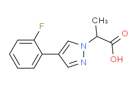 CAS No. 1394023-95-0, 2-(4-(2-Fluorophenyl)-1H-pyrazol-1-yl)propanoic acid