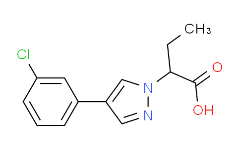CAS No. 1394022-24-2, 2-(4-(3-Chlorophenyl)-1H-pyrazol-1-yl)butanoic acid