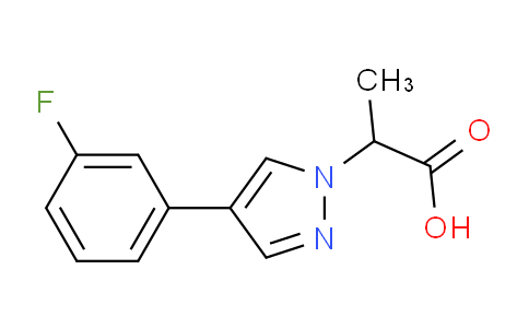 CAS No. 1394023-73-4, 2-(4-(3-Fluorophenyl)-1H-pyrazol-1-yl)propanoic acid