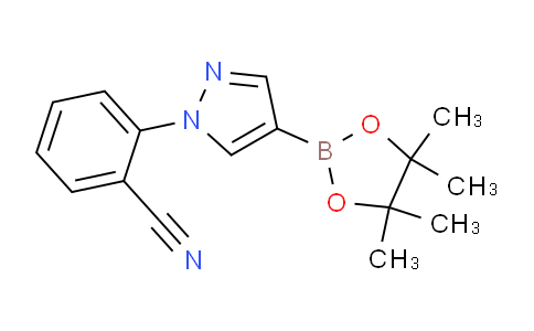 CAS No. 1402166-71-5, 2-(4-(4,4,5,5-Tetramethyl-1,3,2-dioxaborolan-2-yl)-1H-pyrazol-1-yl)benzonitrile