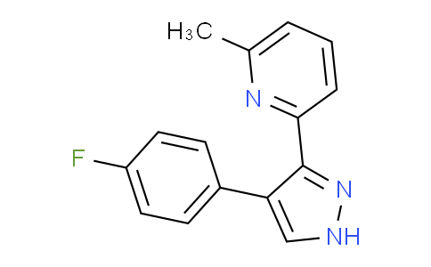 CAS No. 607738-00-1, 2-(4-(4-Fluorophenyl)-1H-pyrazol-3-yl)-6-methylpyridine