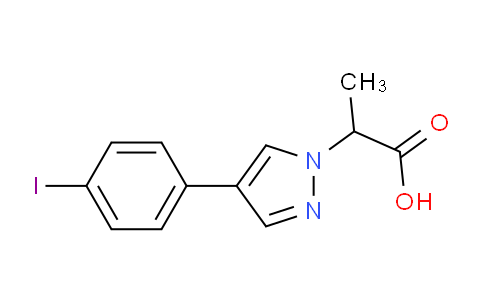 CAS No. 1394023-30-3, 2-(4-(4-Iodophenyl)-1H-pyrazol-1-yl)propanoic acid