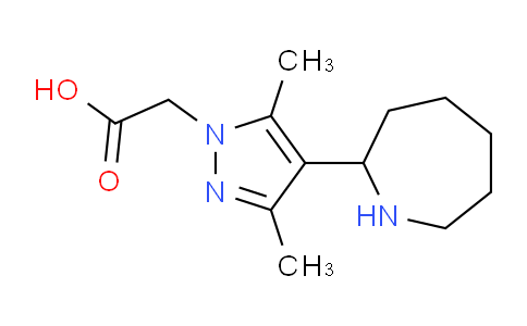 CAS No. 1708445-15-1, 2-(4-(Azepan-2-yl)-3,5-dimethyl-1H-pyrazol-1-yl)acetic acid