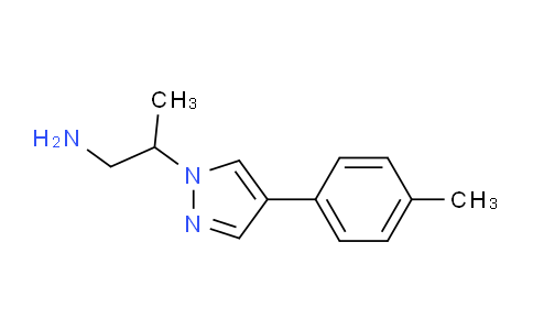 CAS No. 1394023-76-7, 2-(4-(p-Tolyl)-1H-pyrazol-1-yl)propan-1-amine