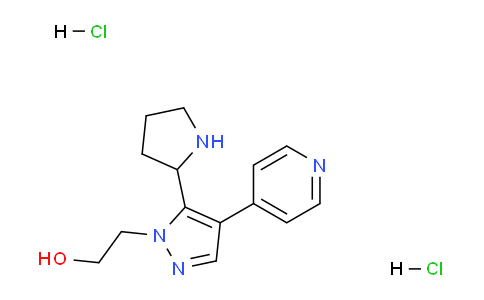 CAS No. 1361111-64-9, 2-(4-(Pyridin-4-yl)-5-(pyrrolidin-2-yl)-1H-pyrazol-1-yl)ethanol dihydrochloride