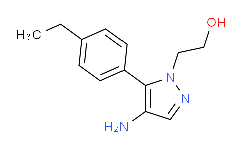 CAS No. 1707375-29-8, 2-(4-Amino-5-(4-ethylphenyl)-1H-pyrazol-1-yl)ethanol