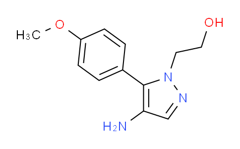 CAS No. 1707375-28-7, 2-(4-Amino-5-(4-methoxyphenyl)-1H-pyrazol-1-yl)ethanol