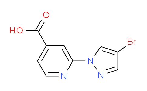 CAS No. 1179597-85-3, 2-(4-Bromo-1H-pyrazol-1-yl)isonicotinic acid