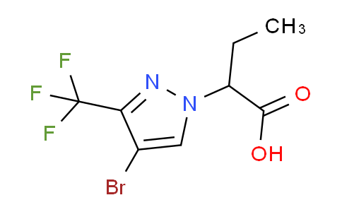 CAS No. 1006473-58-0, 2-(4-Bromo-3-(trifluoromethyl)-1H-pyrazol-1-yl)butanoic acid
