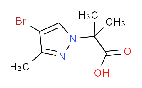 CAS No. 1006473-56-8, 2-(4-Bromo-3-methyl-1H-pyrazol-1-yl)-2-methylpropanoic acid
