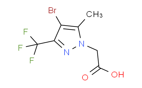 CAS No. 299405-26-8, 2-(4-Bromo-5-methyl-3-(trifluoromethyl)-1H-pyrazol-1-yl)acetic acid