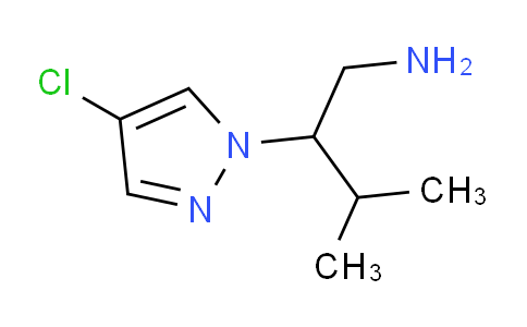 CAS No. 1171746-21-6, 2-(4-Chloro-1H-pyrazol-1-yl)-3-methylbutan-1-amine