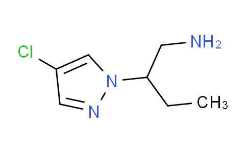 CAS No. 1172929-76-8, 2-(4-Chloro-1H-pyrazol-1-yl)butan-1-amine