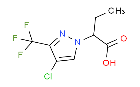 CAS No. 1006333-14-7, 2-(4-Chloro-3-(trifluoromethyl)-1H-pyrazol-1-yl)butanoic acid