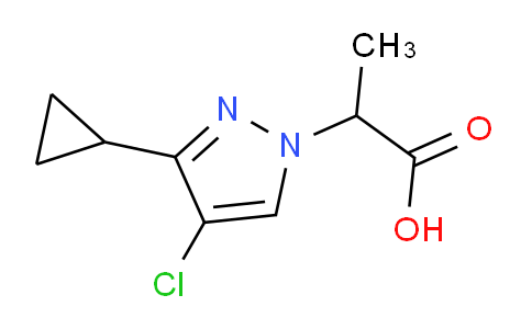 CAS No. 1006490-23-8, 2-(4-Chloro-3-cyclopropyl-1H-pyrazol-1-yl)propanoic acid