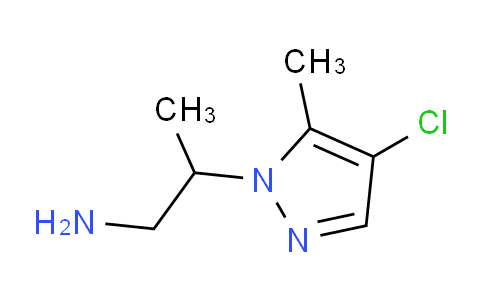 CAS No. 1170856-32-2, 2-(4-Chloro-5-methyl-1H-pyrazol-1-yl)propan-1-amine
