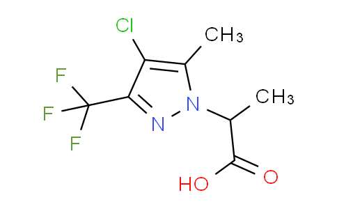 CAS No. 1005679-11-7, 2-(4-Chloro-5-methyl-3-(trifluoromethyl)-1H-pyrazol-1-yl)propanoic acid