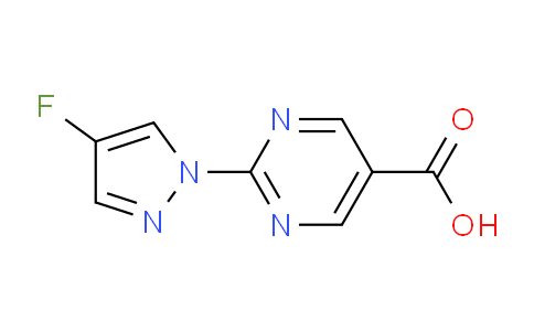 CAS No. 1447607-77-3, 2-(4-Fluoro-1H-pyrazol-1-yl)pyrimidine-5-carboxylic acid