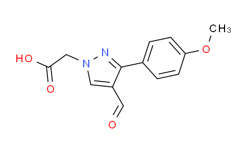 CAS No. 887408-55-1, 2-(4-Formyl-3-(4-methoxyphenyl)-1H-pyrazol-1-yl)acetic acid