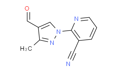CAS No. 1307248-78-7, 2-(4-Formyl-3-methyl-1H-pyrazol-1-yl)nicotinonitrile