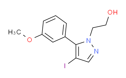 CAS No. 1708037-72-2, 2-(4-Iodo-5-(3-methoxyphenyl)-1H-pyrazol-1-yl)ethanol