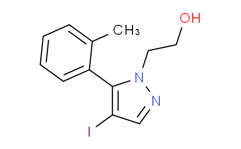 CAS No. 1707374-92-2, 2-(4-Iodo-5-(o-tolyl)-1H-pyrazol-1-yl)ethanol