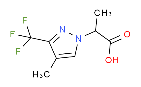 CAS No. 1795275-29-4, 2-(4-Methyl-3-(trifluoromethyl)-1H-pyrazol-1-yl)propanoic acid