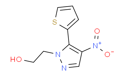 CAS No. 1708037-81-3, 2-(4-Nitro-5-(thiophen-2-yl)-1H-pyrazol-1-yl)ethanol